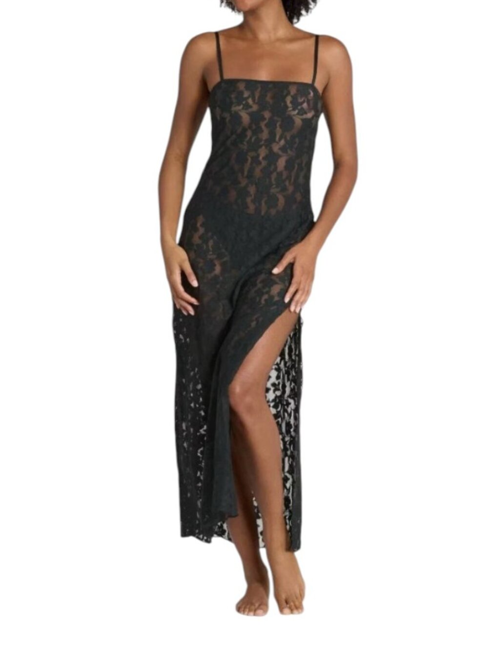 Women Shadow Floral Lingerie Slip Dress - Auden